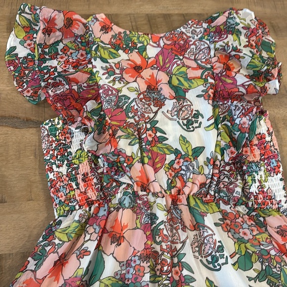 Roller Rabbit Gorgeous Floral Ondika Flutter Sleeve Dress Medium - Picture 8 of 9